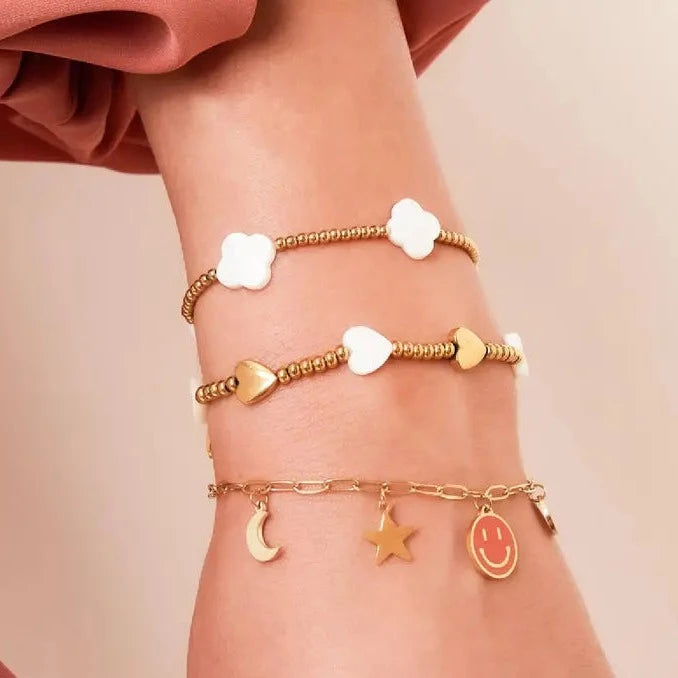 Armband "Blossom" Edelstahl 18K vergoldet