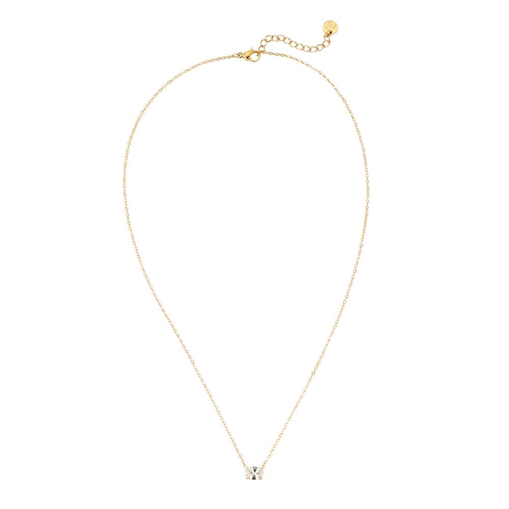Halskette "Diamond Heart Mini" Edelstahl 14K vergoldet in zwei Farben