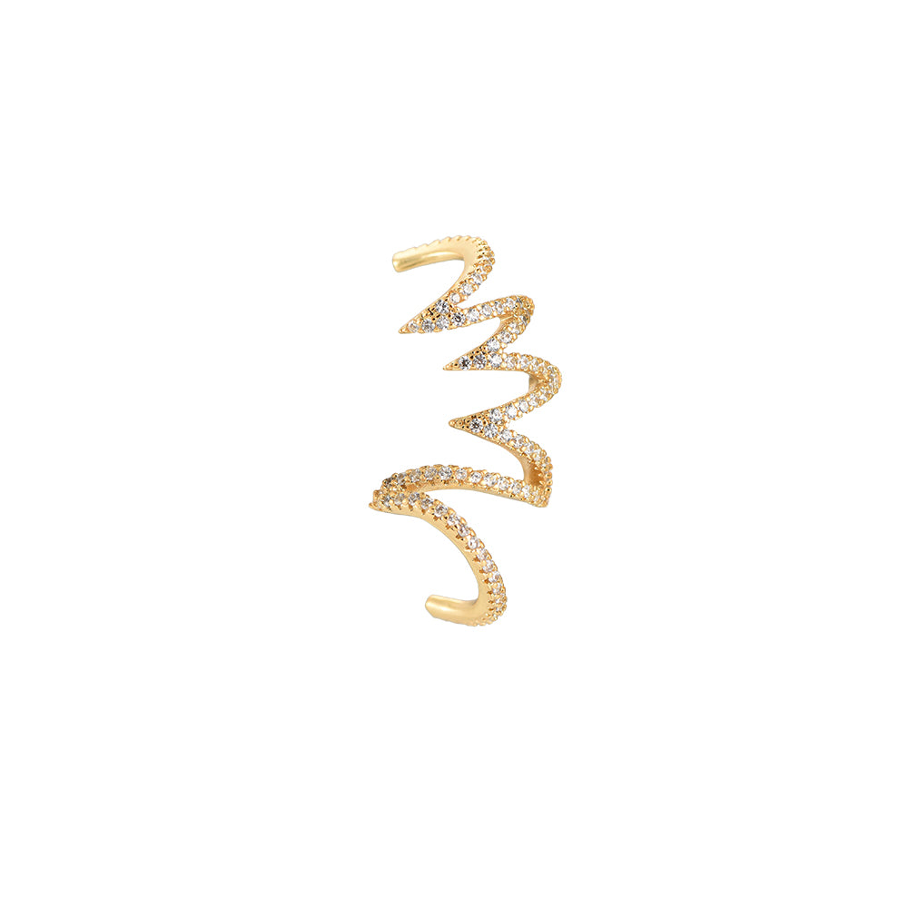 Ear Cuff "Zig-Zag Claw" 14K vergoldet in zwei Farben