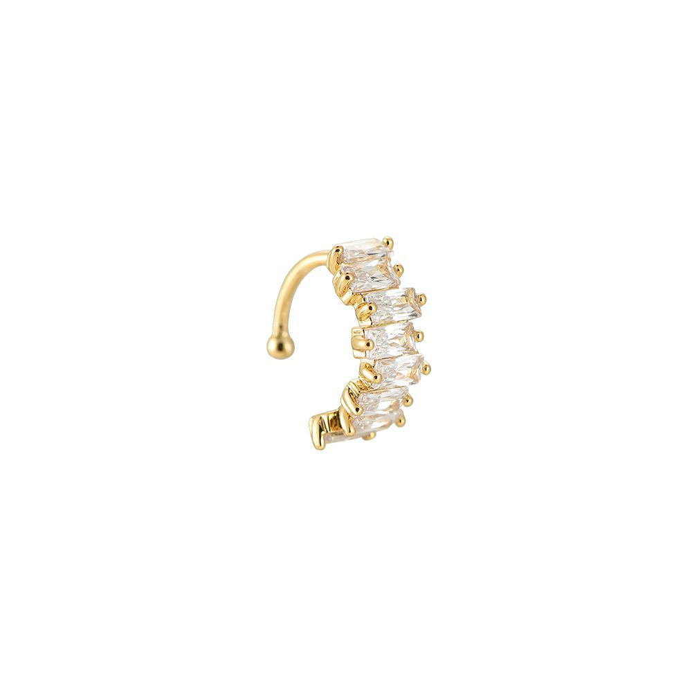 Ear Cuff "Shaky Stairway Diamonds" 14K vergoldet in fünf Farben