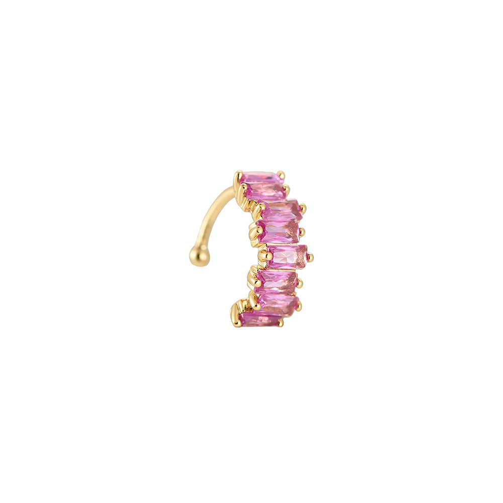 Ear Cuff "Shaky Stairway Diamonds" 14K vergoldet in fünf Farben