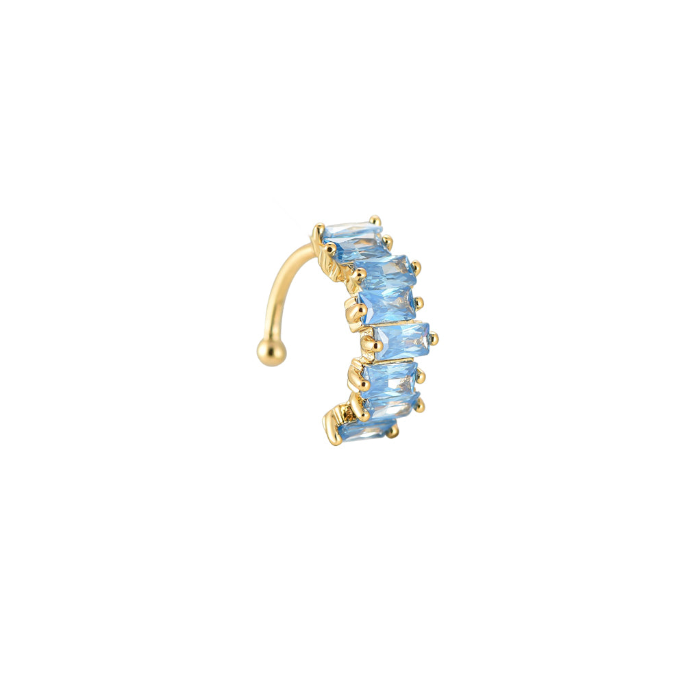 Ear Cuff "Shaky Stairway Diamonds" 14K vergoldet in fünf Farben