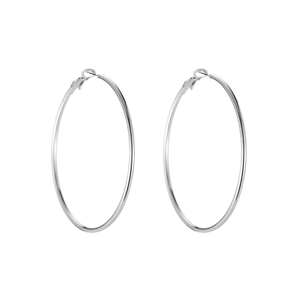 Creolen "Simple Hoop 6cm" Edelstahl 14K vergoldet in zwei Farben