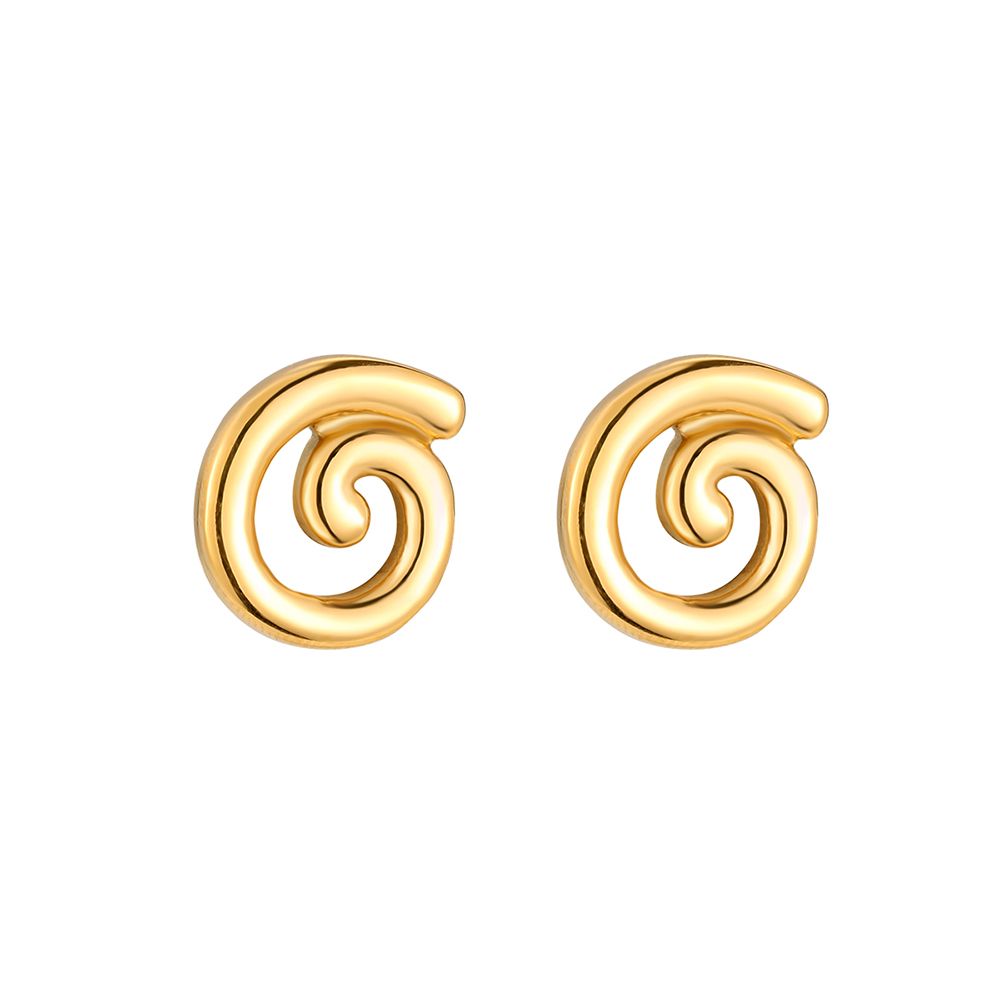Ohrringe "Gold Snail" Edelstahl 14K vergoldet