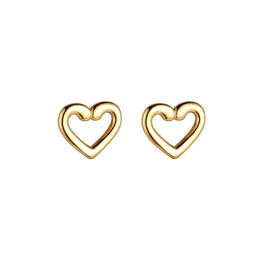 Ohrstecker "Mini Heart" Edelstahl 14K vergoldet in zwei Farben