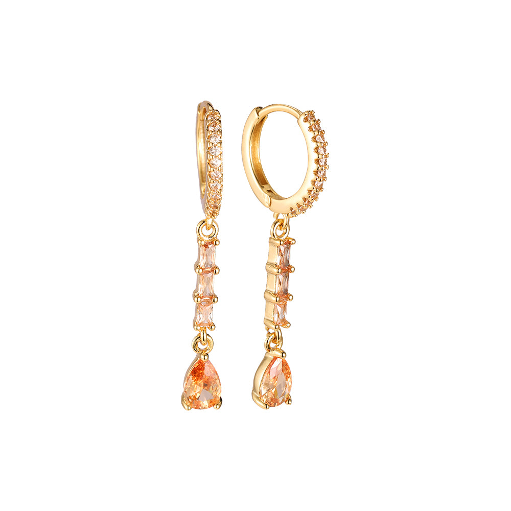 Ohrringe "Diamond Zopf" 14K vergoldet in zwei Farben