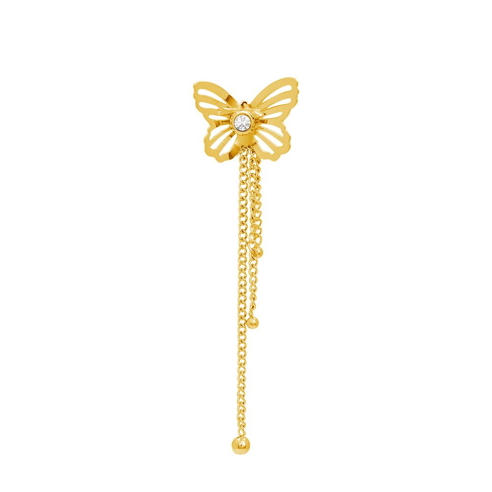 Earcuff "Shadow Butterfly" Edelstahl 14K vergoldet in zwei Farben