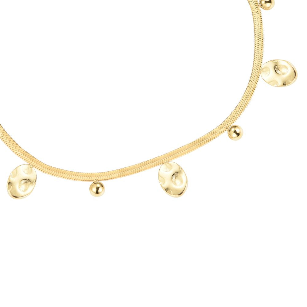 Armband "Bubbling Circles Smooth" Edelstahl 14K vergoldet in zwei Farben