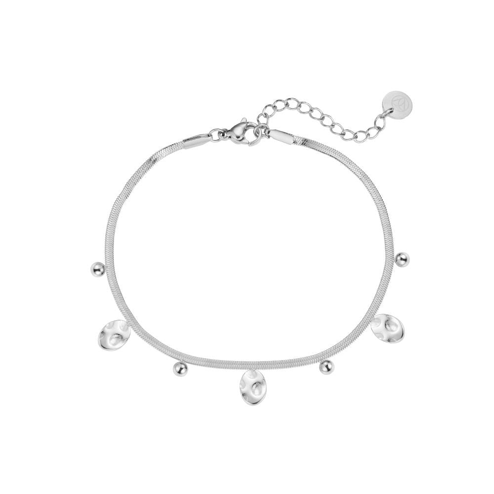 Armband "Bubbling Circles Smooth" Edelstahl 14K vergoldet in zwei Farben