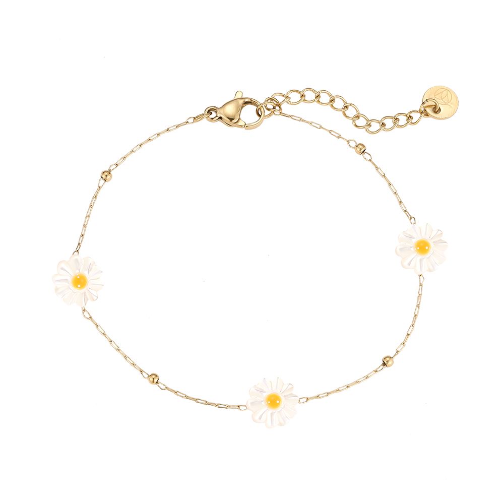 Armband "Daisy" Edelstahl 14K vergoldet