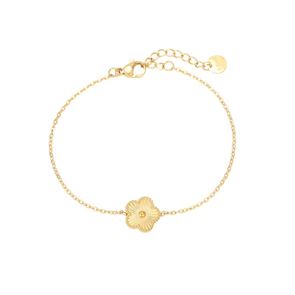 Armband "Bigger Flower" Edelstahl 14K vergoldet in zwei Farben