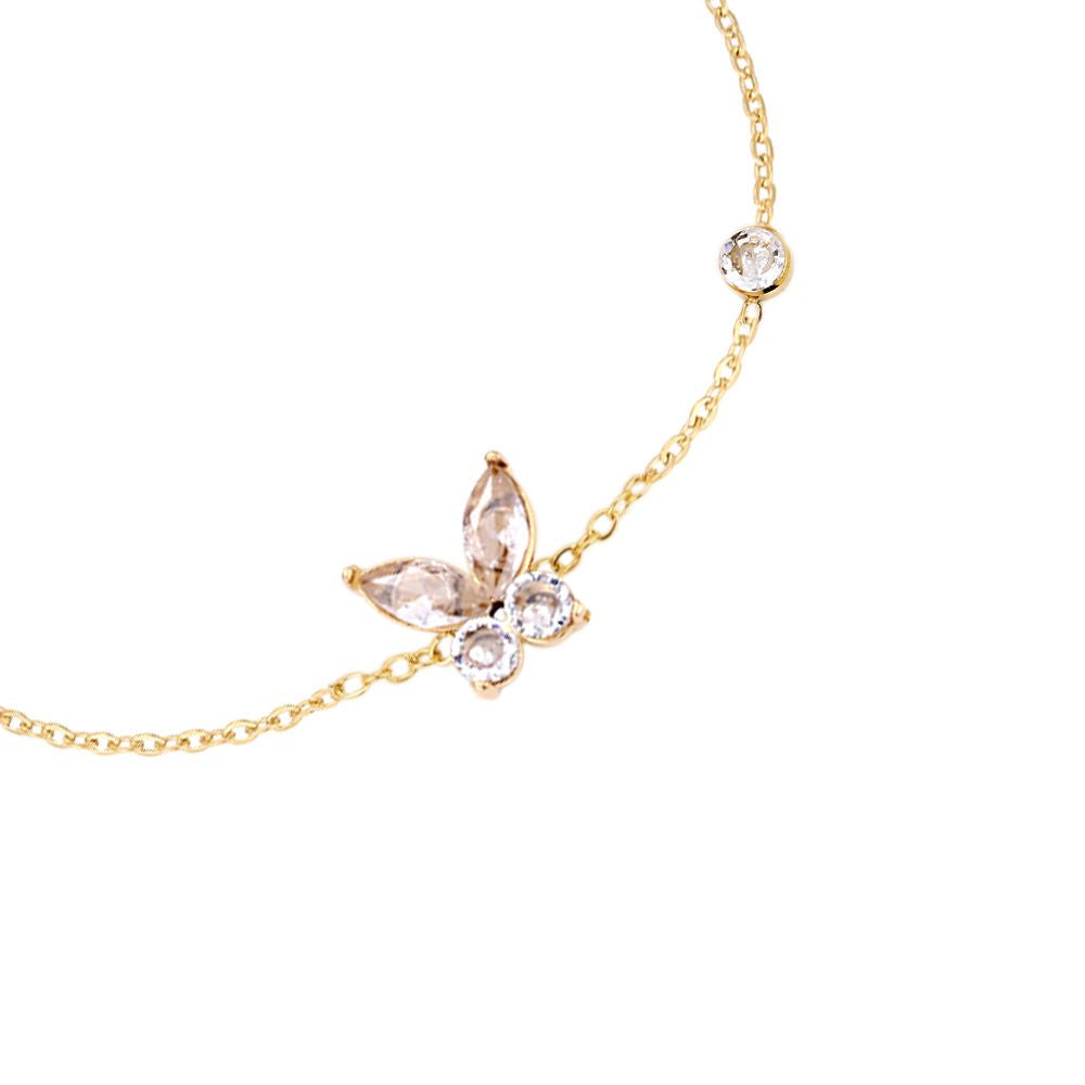 Armband "Butterfly And Egg" Edelstahl 14K vergoldet in zwei Farben