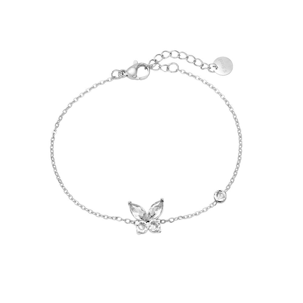 Armband "Butterfly And Egg" Edelstahl 14K vergoldet in zwei Farben