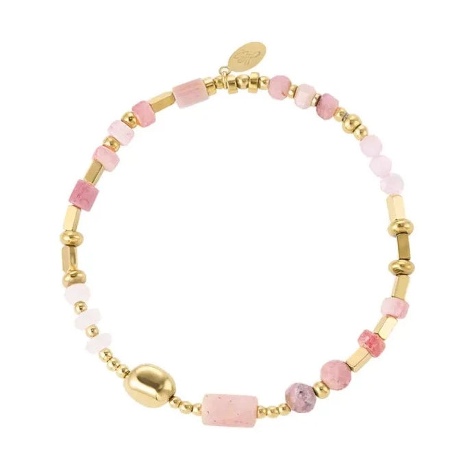 Armband "Pearl Mix" Edelstahl 18K vergoldet in drei Farben