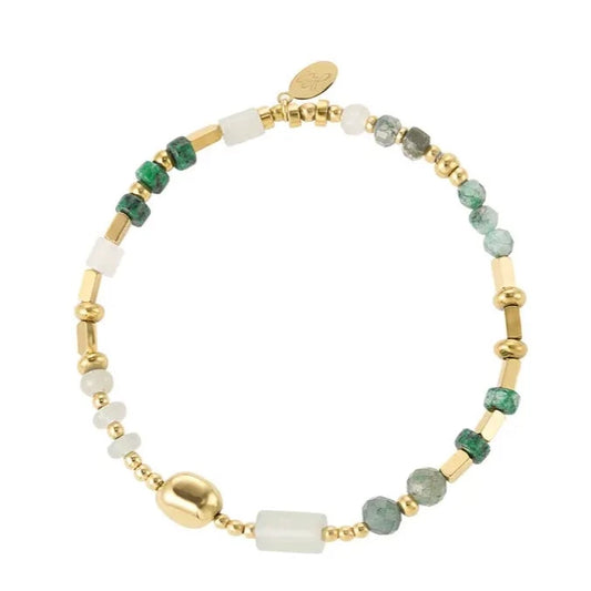 Armband "Pearl Mix" Edelstahl 18K vergoldet in drei Farben