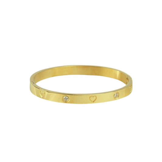 Armband "Shine on my Heart" Edelstahl 14K vergoldet