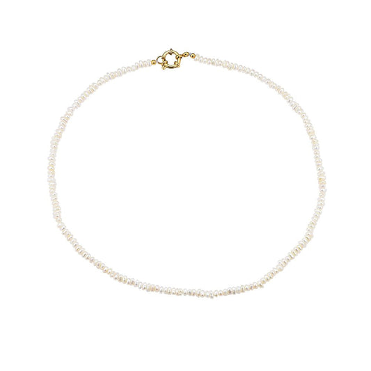 Halskette "Ivory" Edelstahl 14K vergoldet