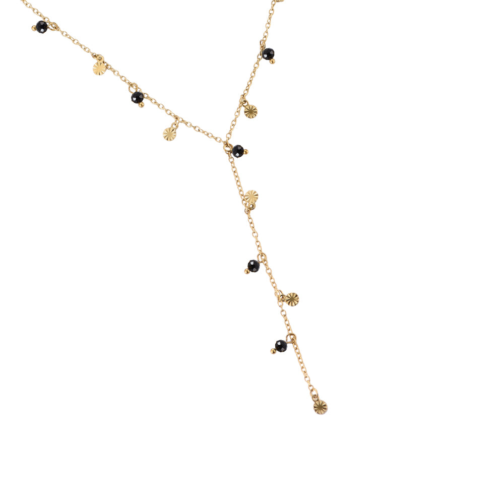 Halskette "Y-Chain Interstellar" Edelstahl 14K vergoldet in zwei Farben