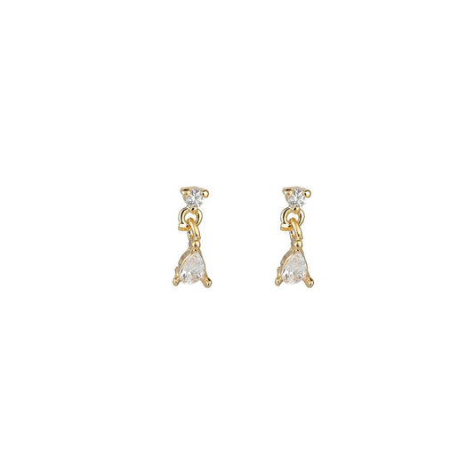 Ohrringe "Tiny Cutie Diamond" 14K vergoldet