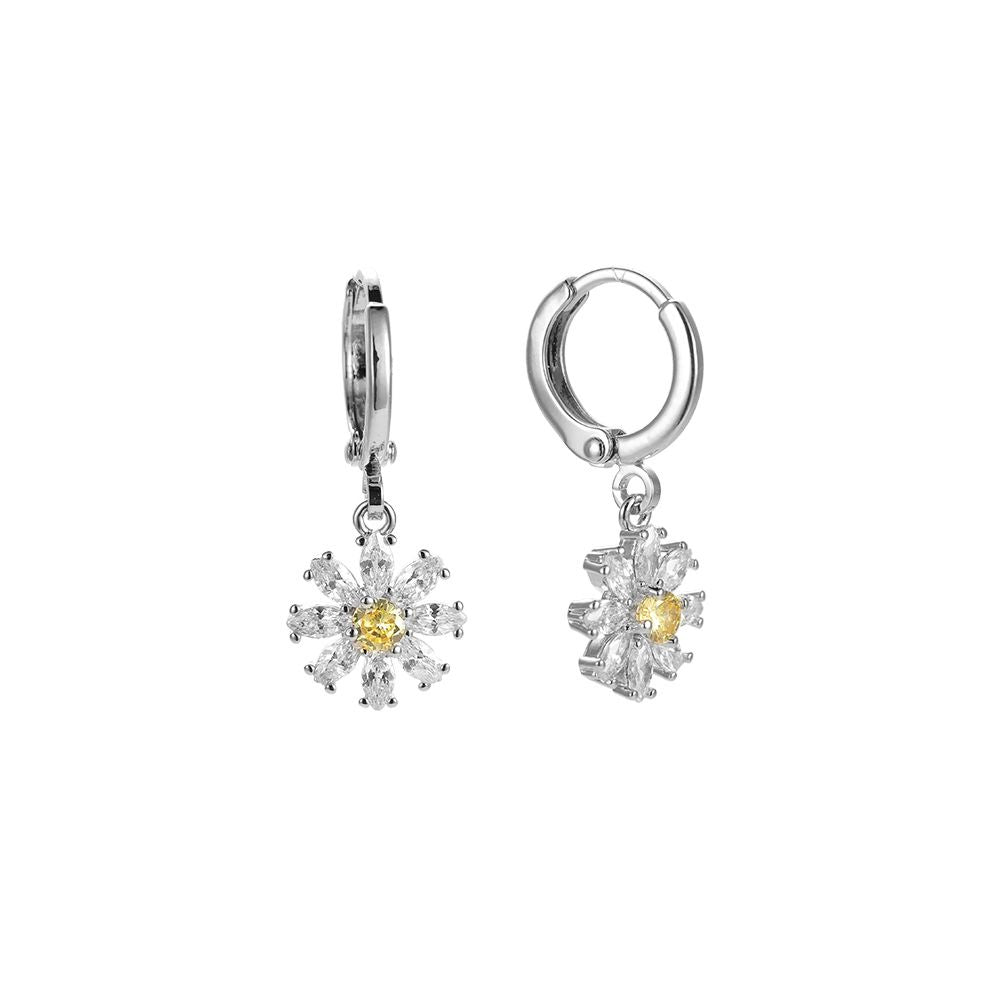 Ohrringe "Shining Yellow Flower" 14K vergoldet in zwei Farben