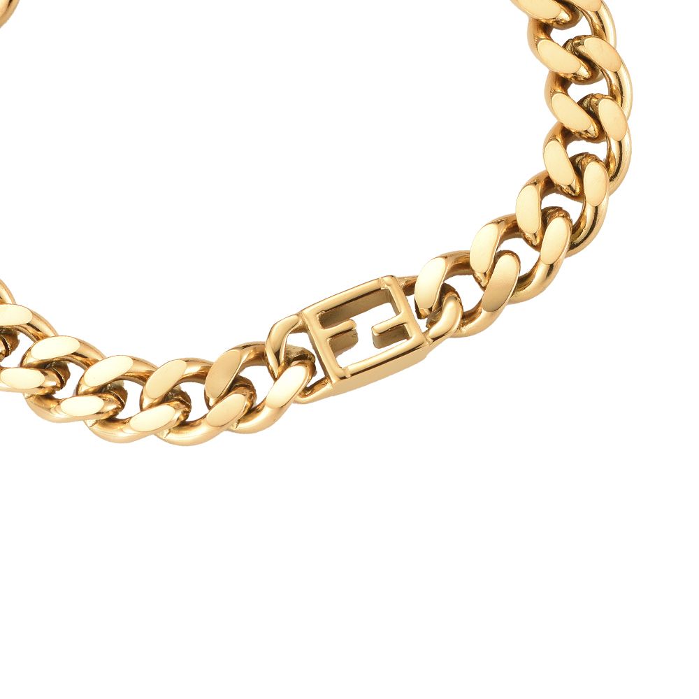 Armband "Find Flat Chain" Edelstahl 14K Vergoldet