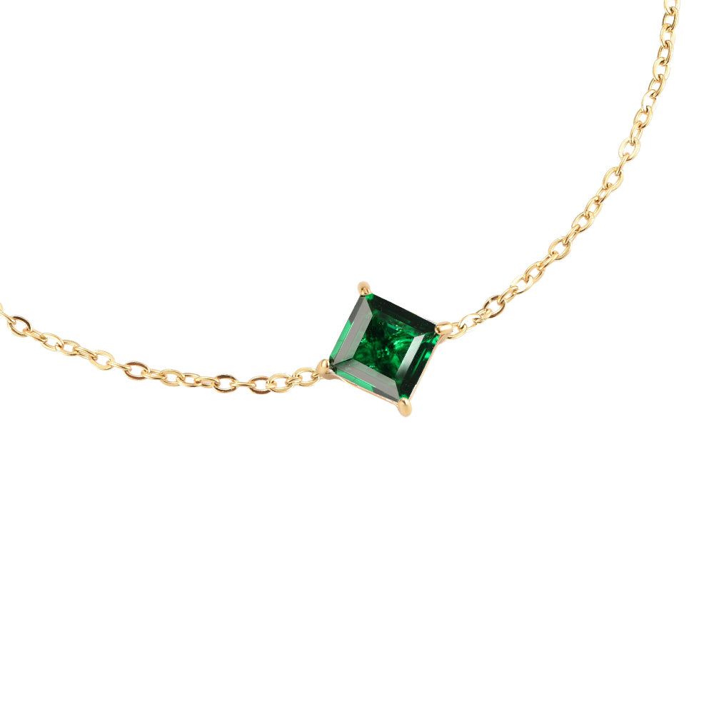 Armband "Sydie Square Cube" Edelstahl 14K vergoldet in drei Farben