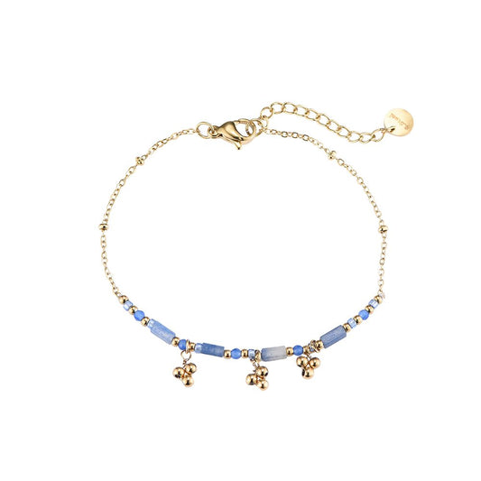 Armband "Blue Water Trio" Edelstahl 14K vergoldet5