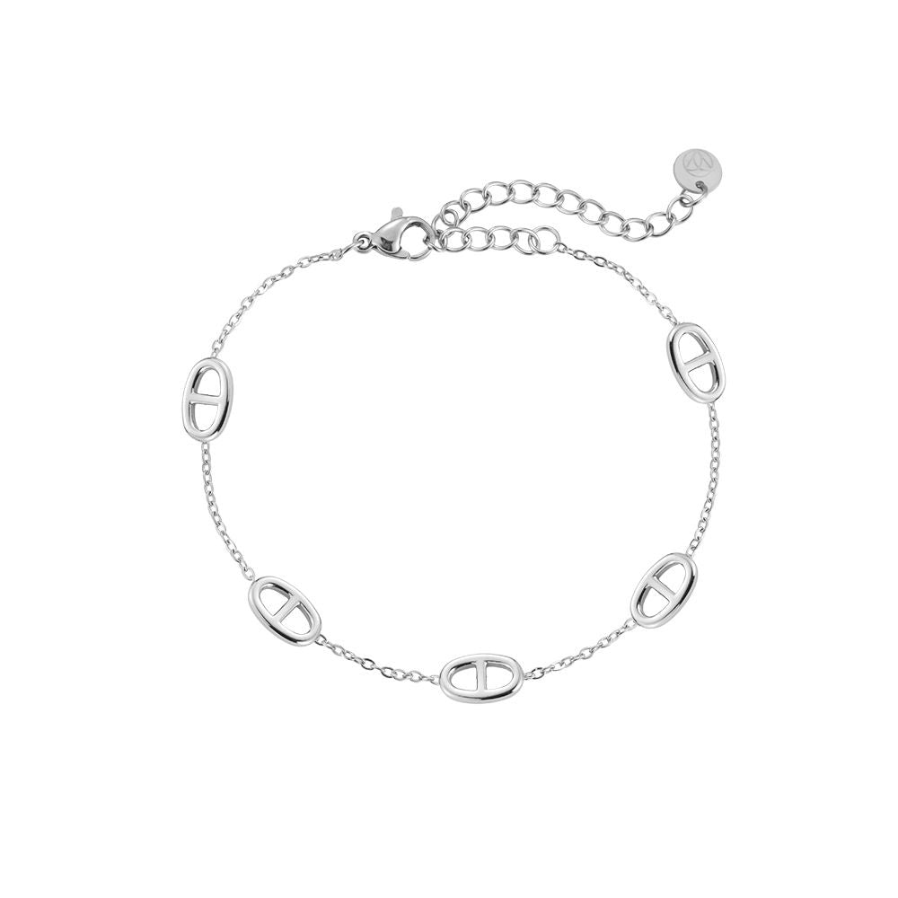 Armband "Multiple Nose Chain" Edelstahl 14K vergoldet in zwei Farben