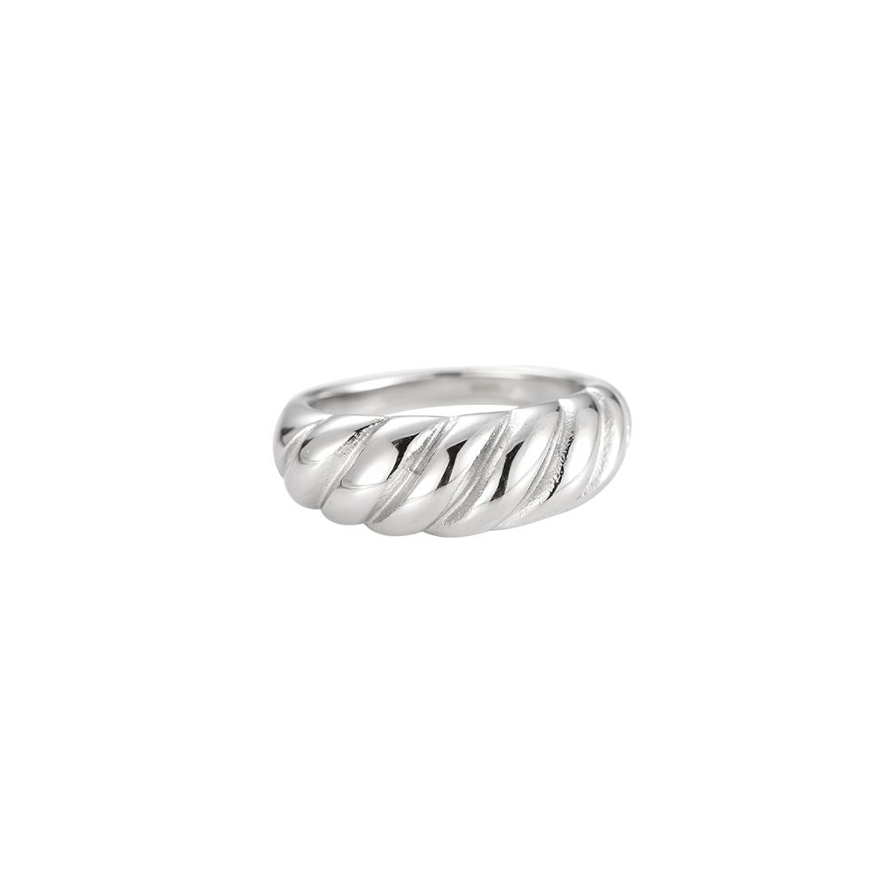 Ring "Chunky Twist" Edelstahl 14K vergoldet in zwei Farben