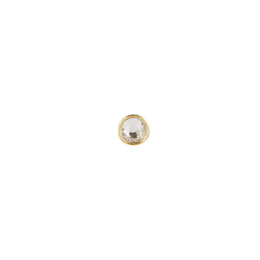 Piercing "Round Diamond" Edelstahl 14K vergoldet in zwei Farben