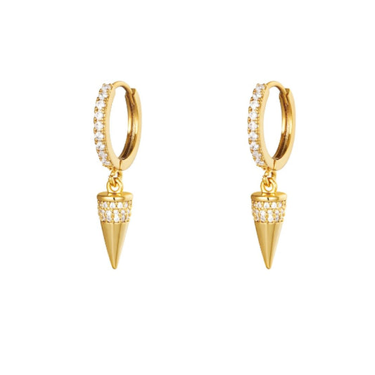 Ohrringe "Diamond Cone" 18K vergoldet